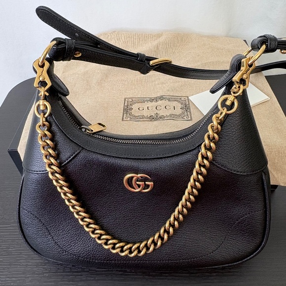 GUCCI small Aphrodite shoulder bag black leather - Picture 12 of 15